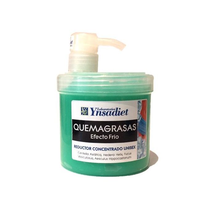 YNSADIET Gel Quemagrasas Efecto Frío 500ml para Reducir Volumen en Piernas, Glúteos y Abdomen, con Centella Asiática y Mentol