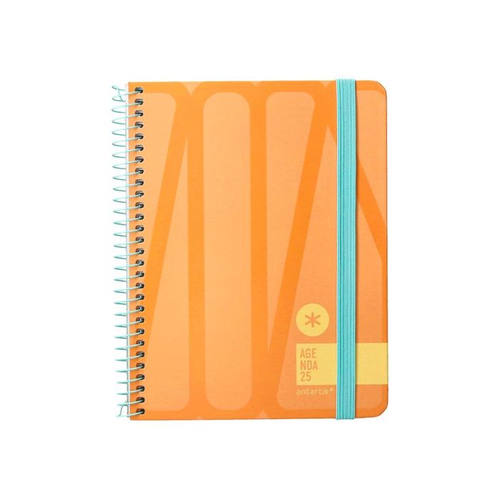 Agenda Espiral Antartik Bold A6 2025 Semana Vista Colores Surtidos Azul Y Melocoton Papel De 80 gr 8 unidades 1