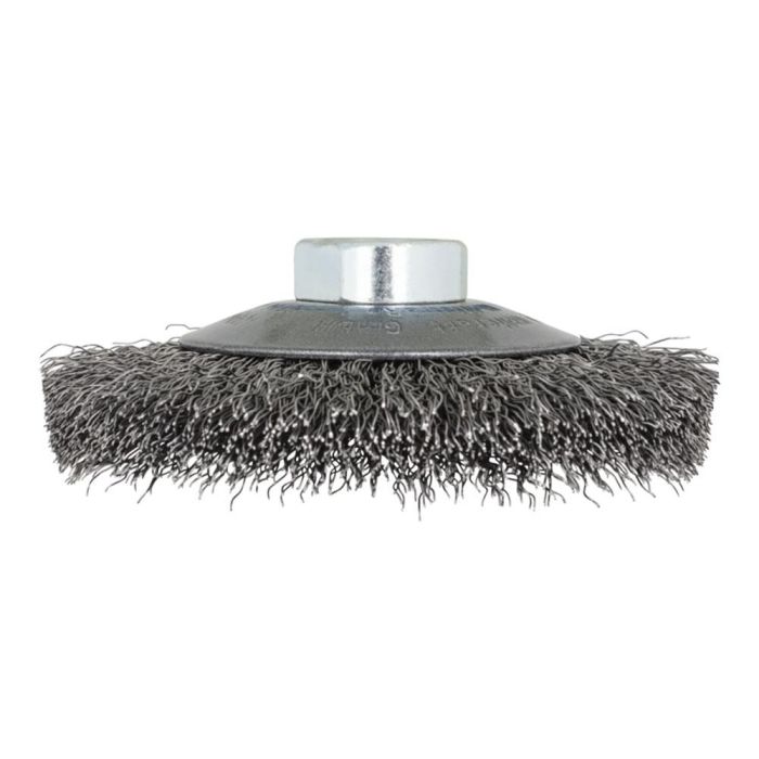 Cepillo cónico de alambre de acero, rosca m14, ø100 x 15 mm 2 Cepillo cónico de alambre de acero, rosca m14, ø100 x 15 mm 2