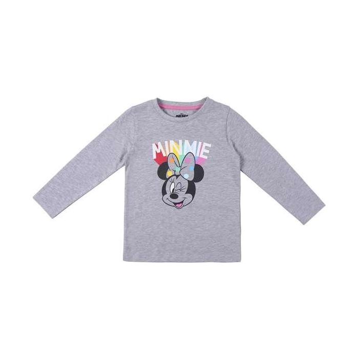 Camiseta de Manga Larga Infantil Minnie Mouse Gris 2 Años 0 Camiseta de Manga Larga Infantil Minnie Mouse Gris 2 Años 0