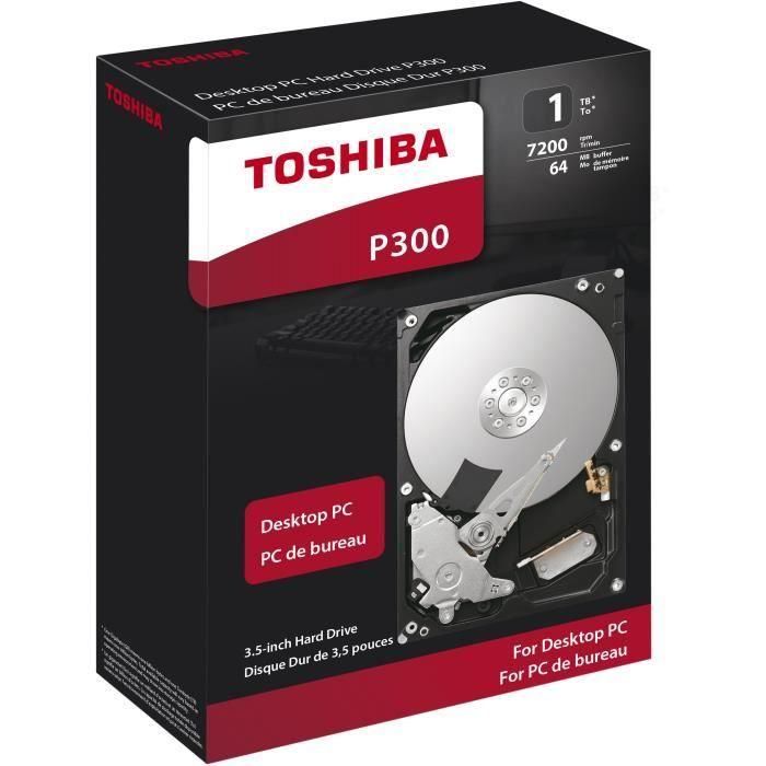 TOSHIBA - Unidad de disco duro interno - P300 - 1TB - 7,200 RPM - 3.5 (HDWD110EZSTA) 3