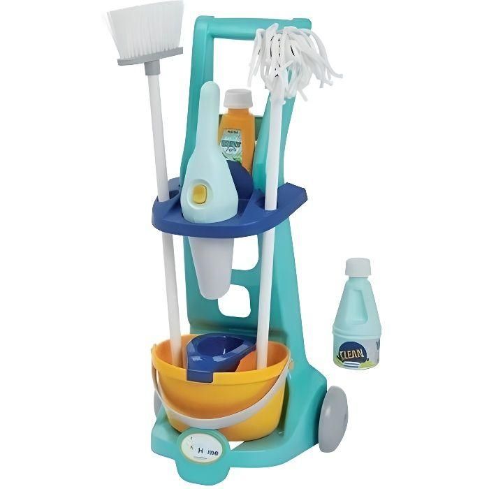 Ecoiffier Carro de Limpieza Juguete Infantil Completo con Escoba, Cubo, Aspirador, 2 Botellas y 8 Accesorios para Niños 3+ años 0 Ecoiffier Carro de Limpieza Juguete Infantil Completo con Escoba, Cubo, Aspirador, 2 Botellas y 8 Accesorios para Niños 3+ años 0