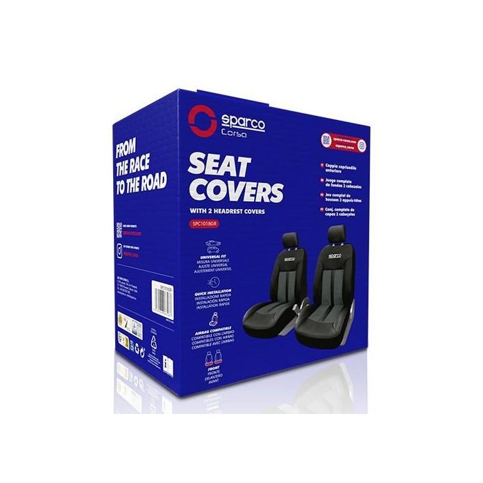 Fundas Delanteras S-Line Gris Sparco Cs4 SPC1018GR 1 Fundas Delanteras S-Line Gris Sparco Cs4 SPC1018GR 1
