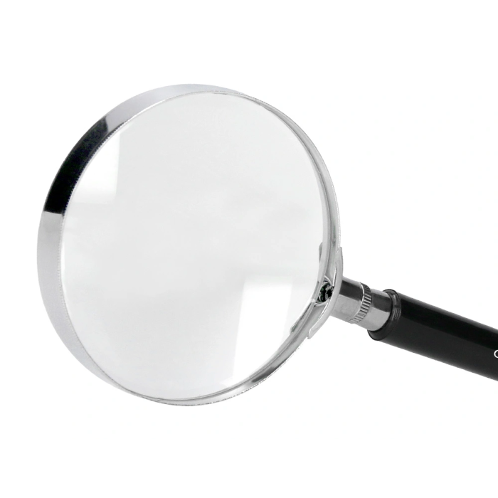 Q-connect Lupa Cristal Aro Metálico Mango Plástico Negro 90 mm 3 Aumentos 3