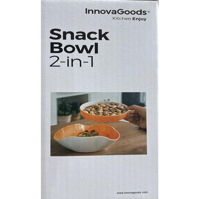 Bols para Aperitivos 2 en 1 InnovaGoods 2 Piezas 8 Bols para Aperitivos 2 en 1 InnovaGoods 2 Piezas 8