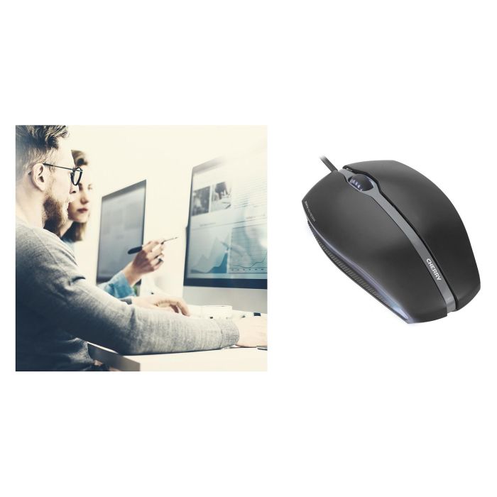 Cherry Gentix Illuminated Ratón Óptico USB Tipo A 1000 DPI Negro Ambidextro 4