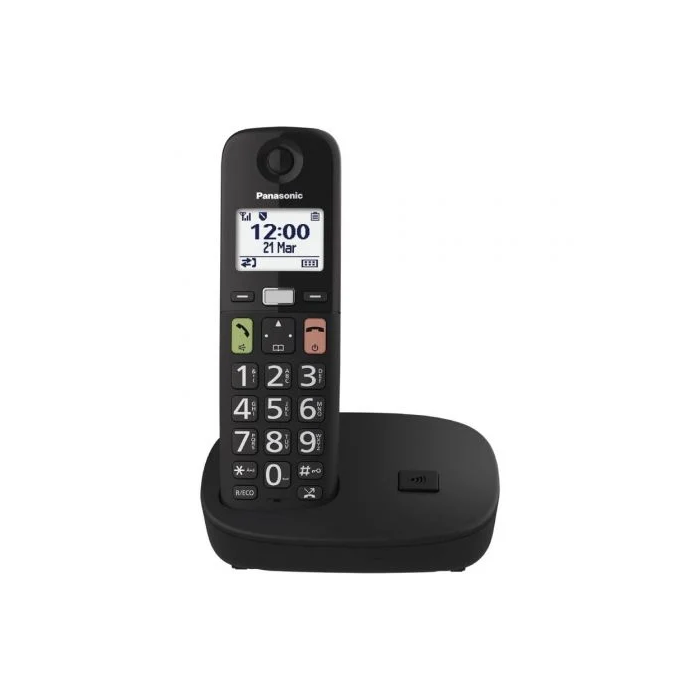 Panasonic Teléfono Inalámbrico KX-TGU110 Negro con Botones Grandes, Volumen Mejorado y Bloqueo de Llamadas Panasonic Teléfono Inalámbrico KX-TGU110 Negro con Botones Grandes, Volumen Mejorado y Bloqueo de Llamadas