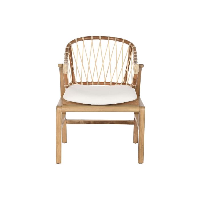 Silla Balines DKD Home Decor Natural Blanco 65 x 79 x 57 cm 4