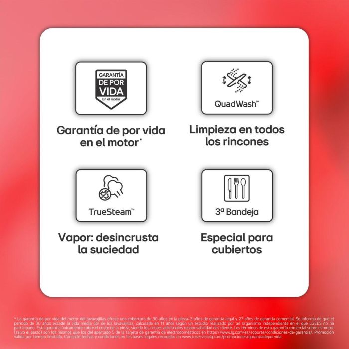 Lavavajillas LG DF375HWS 60 cm Blanco