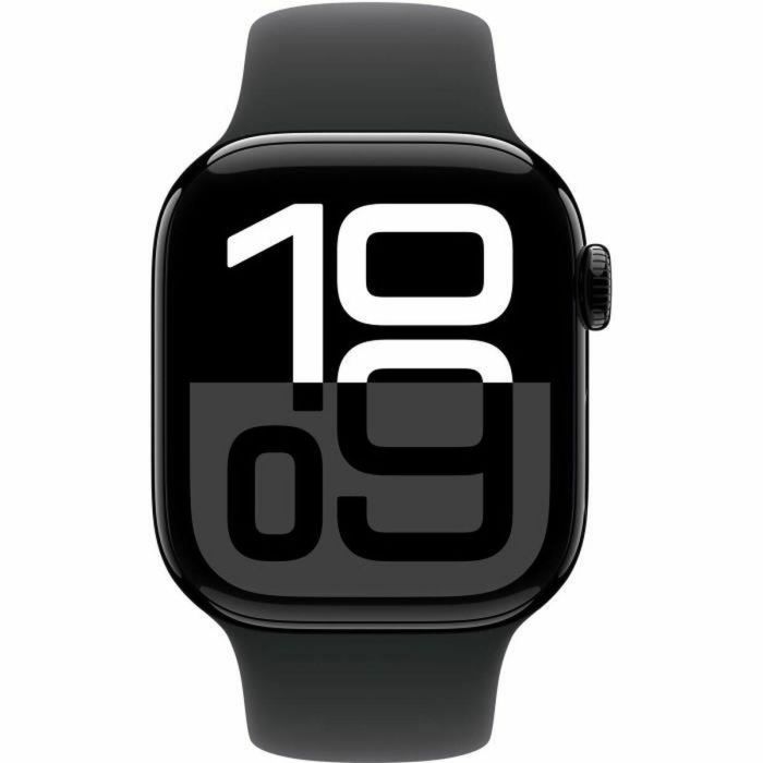 Apple Watch Series 10 GPS, 42 mm, con Caja de Aluminio en Negro Azabache y Correa Deportiva Negra Talla M/L 5