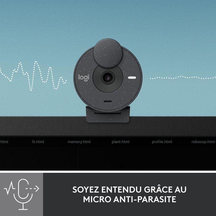 Logitech Brio 300 Webcam Full HD 1080p Foco Fijo con Micrófono Mono, Tapa de Privacidad USB-C y RightLight 2 Grafito 9 Logitech Brio 300 Webcam Full HD 1080p Foco Fijo con Micrófono Mono, Tapa de Privacidad USB-C y RightLight 2 Grafito 9