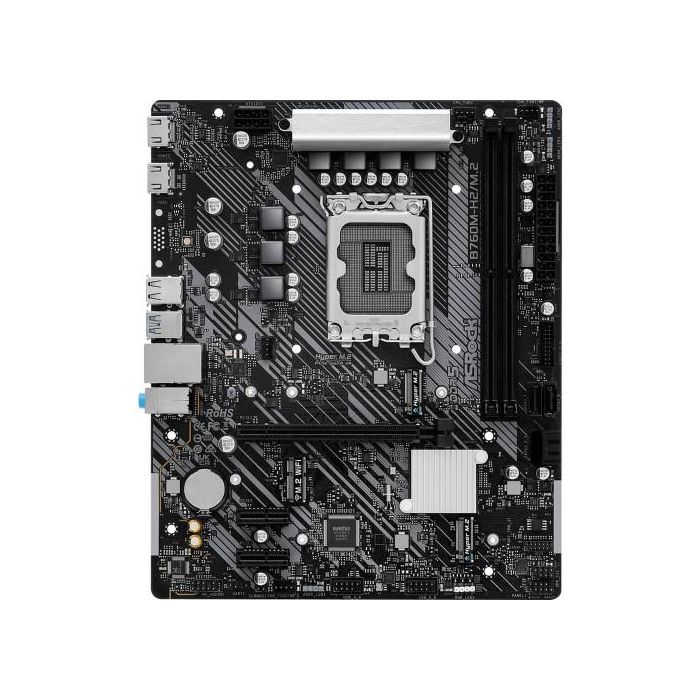 ASRock Placa Base B760M-H2/M.2 Intel LGA 1700 B760 DDR5 96GB HDMI+DP 4SATA 2M.2 5USB 3.2 1USB-C GBLAN Micro ATX 90-MXBN00-A0UAYZ