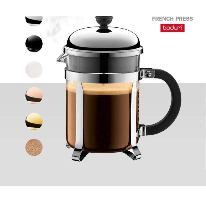 Chambord - cafetera de pistón Bodum, 4 tazas, 0.5 l, acero inoxidable 5 Chambord - cafetera de pistón Bodum, 4 tazas, 0.5 l, acero inoxidable 5