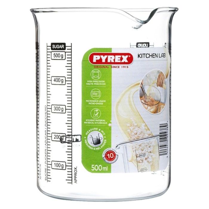 Vaso medidor Pyrex Kitchen Lab Vidrio 2 Vaso medidor Pyrex Kitchen Lab Vidrio 2