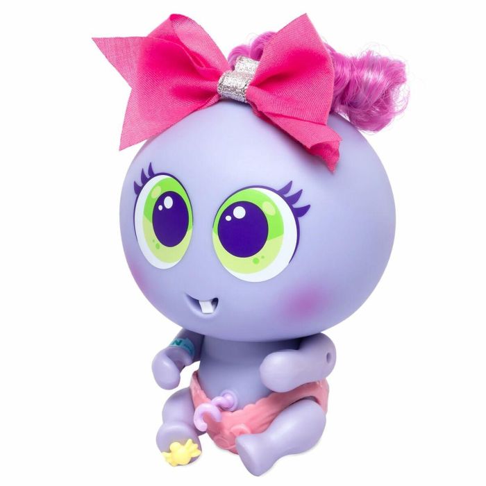 Ksimerito Isabelonga Niu Gen Morado - Muñeca Bebé Interactiva para Adoptar. Tamaño: 15,5x19,5x13,5 cm. A partir de 3 Años. 9