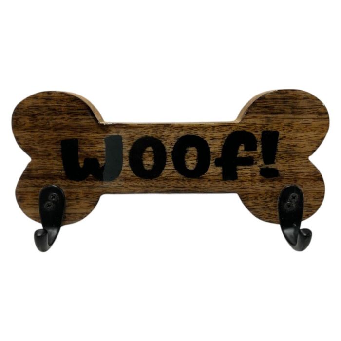 DKD Home Decor Perchero de Pared Marrón y Negro de Mango y Hierro 20 x 6 x 10 cm (2 Unidades) 1