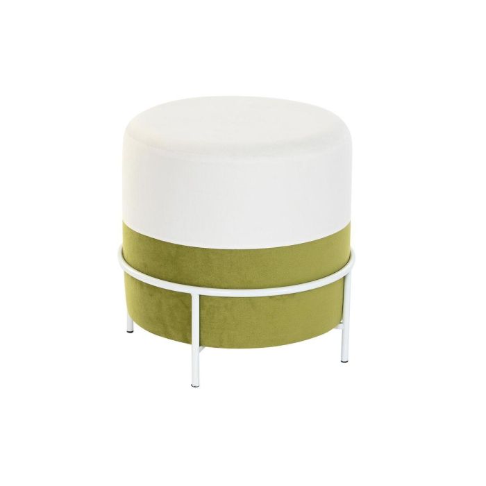 Reposapies Urban DKD Home Decor Blanco Verde 40 x 40 x 40 cm