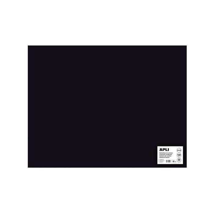 Apli Cartulina 50x65 cm 170 gr Pack De 25H Negro Apli Cartulina 50x65 cm 170 gr Pack De 25H Negro