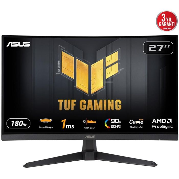 ASUS TUF Gaming VG27VQ3B Monitor 27" Full HD 1920x1080 180Hz 1ms LCD Curvo 1500R FreeSync Altavoces 90LM0A90-B01170