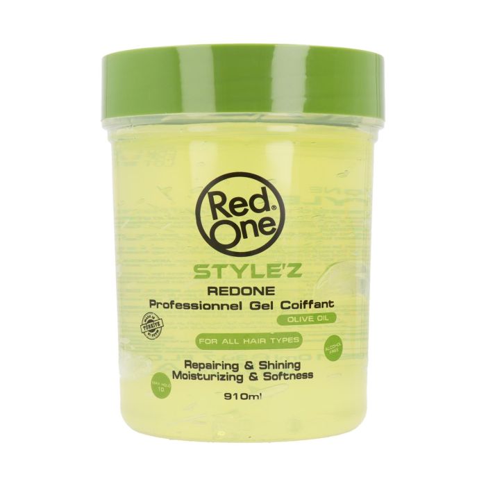 Red One Gel fijador extra fuerte con aceite de oliva 910 ml