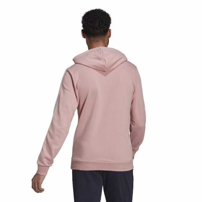 Sudadera con Capucha Hombre Adidas Essentials Wonder Mauve 3 Stripes Rosa XL 3