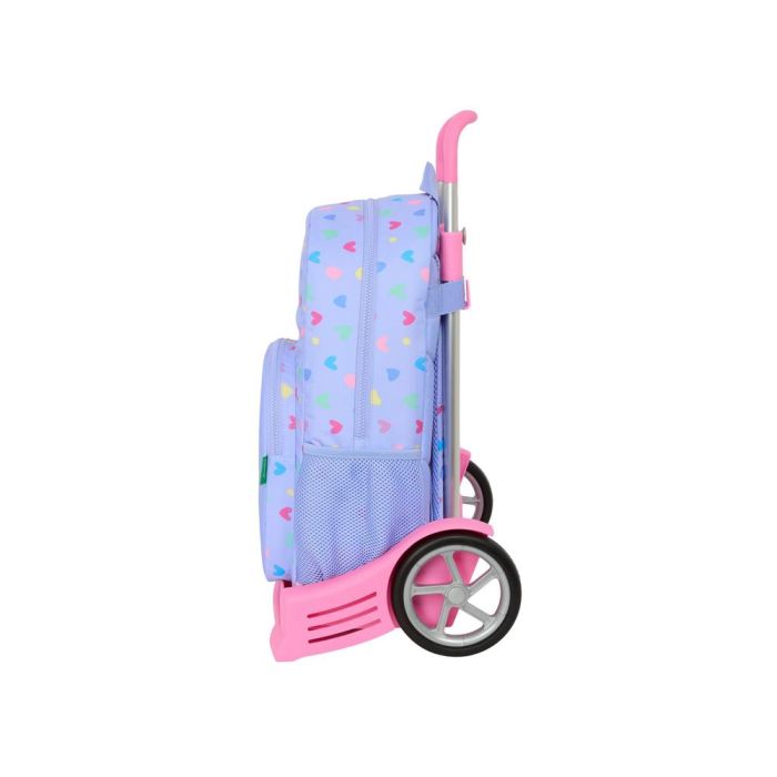 Mochila Safta Mod. 876 Con Carro Evolution Benetton Lila 460x300x140 mm 2 Mochila Safta Mod. 876 Con Carro Evolution Benetton Lila 460x300x140 mm 2