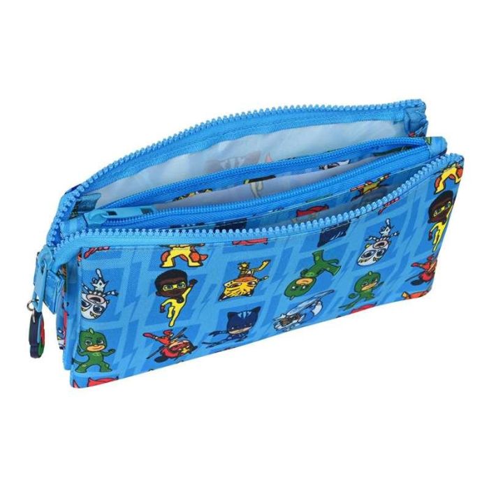 Portatodo Triple PJ Masks Azul 22 x 12 x 3 cm 2 Portatodo Triple PJ Masks Azul 22 x 12 x 3 cm 2
