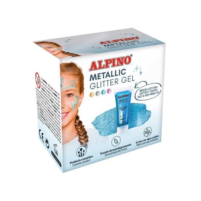 Alpino Gel Con Purpurina Metallic Glitter Azul