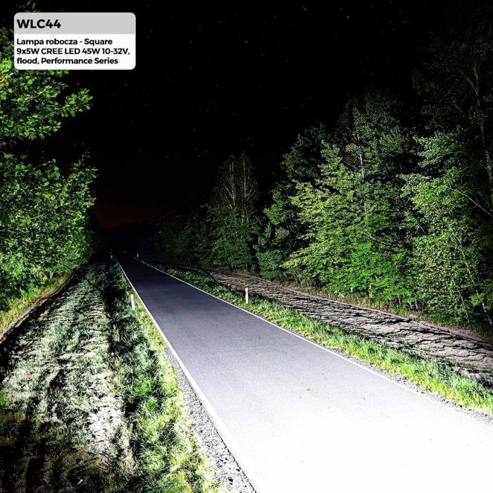 M-Tech MTECWLC44 Faro de Trabajo Cuadrado 9x5 LED CREE 45W 10-32V Flood Performance Series 3