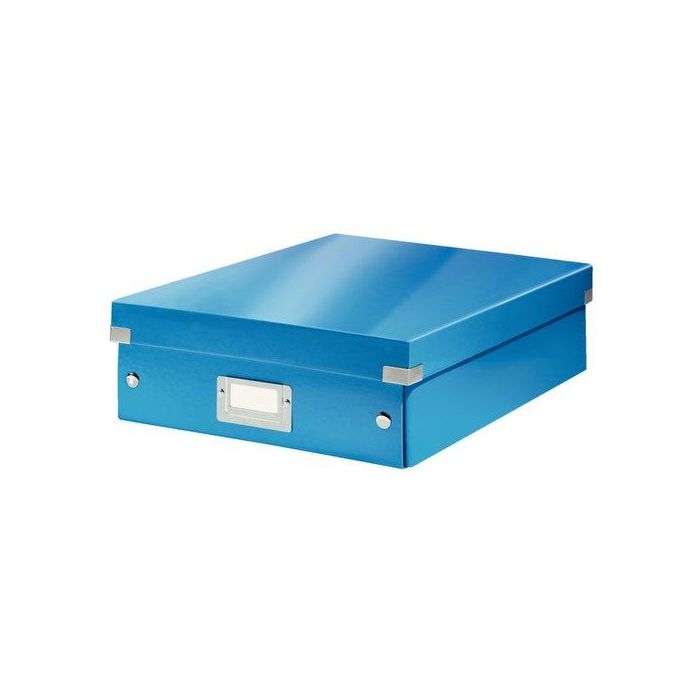 Caja Para Almacenamiento Leitz Click&Store Organizadora 85% Carton Reciclado Mediana 280X100X370 Mm Azul