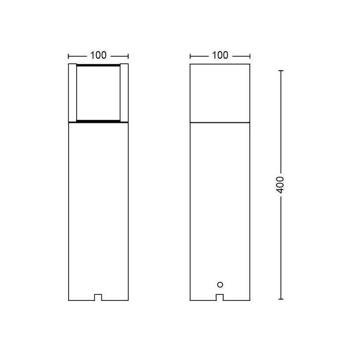 Terminal exterior PHILIPS Arbor - Bajo voltaje 6W, 2700K - Antracita - Fuente de alimentación no incluida 1