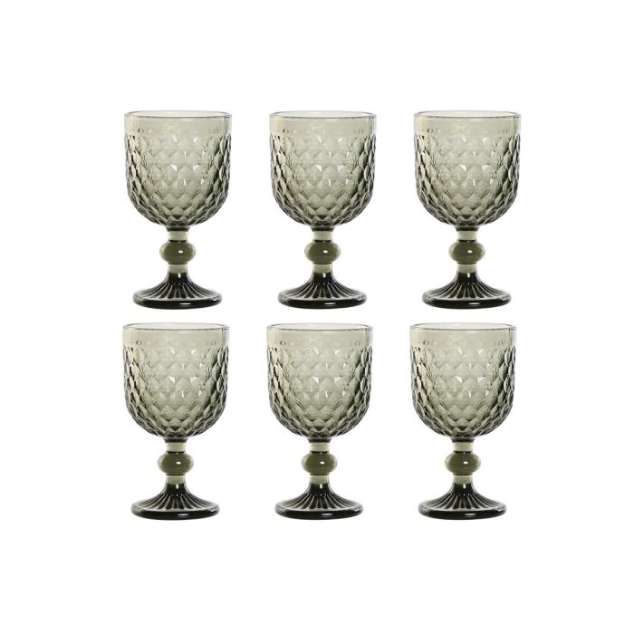 Copa Basicos DKD Home Decor Gris 8 x 15.5 x 8 cm Set de 6 Copa Basicos DKD Home Decor Gris 8 x 15.5 x 8 cm Set de 6