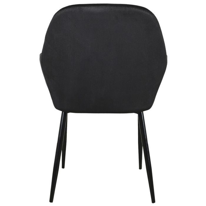 Home Deco Factory Butaca Giulia Negra - Estilo Escandinavo, Terciopelo y Patas de Metal, 59x55.7x85 cm 4 Home Deco Factory Butaca Giulia Negra - Estilo Escandinavo, Terciopelo y Patas de Metal, 59x55.7x85 cm 4