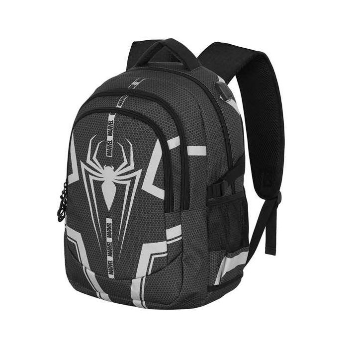 Karactermania Mochila Spiderman Run. Plus Fan Town 44x34x21 cm con 3 Compartimentos y Puerto USB 8