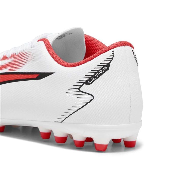 Botas de Fútbol para Niños Puma Ultra Play MG Blanco Rojo 38.5 1