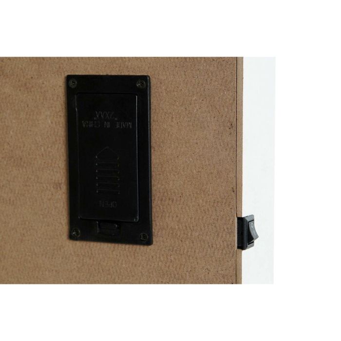 DKD Home Decor Decoración de Pared Urban Cartel LED Madera Blanco Rojo, Diseño Love Home, 4x22x48 cm (2 Unidades) 1