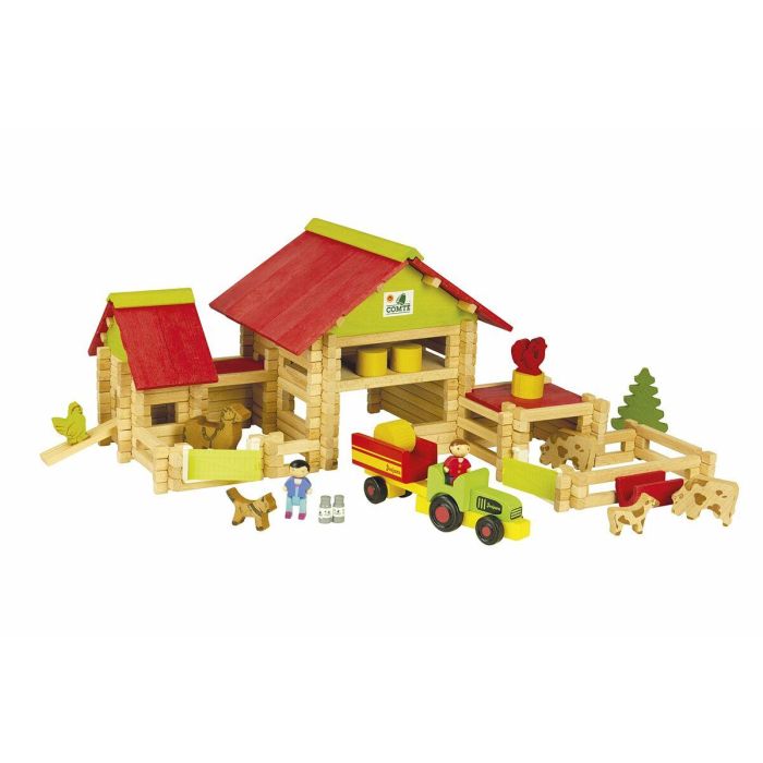 Jeujura Juego de construcción Granja con tractor y animales, 220 piezas, madera natural y tintada, con instrucciones, para niños +5 años 2 Jeujura Juego de construcción Granja con tractor y animales, 220 piezas, madera natural y tintada, con instrucciones, para niños +5 años 2