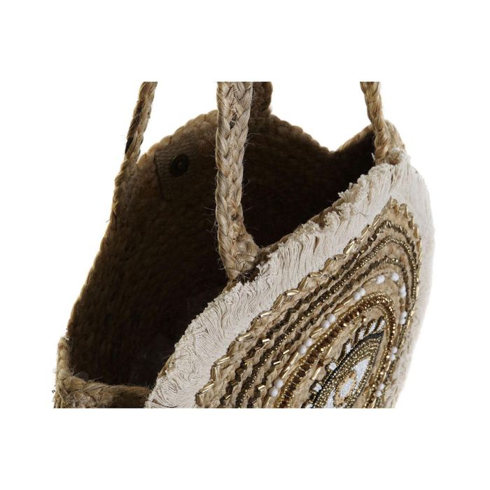 Bolso Mediterraneo DKD Home Decor Natural Negro 12 x 36 x 36 cm (2 Unidades) 3 Bolso Mediterraneo DKD Home Decor Natural Negro 12 x 36 x 36 cm (2 Unidades) 3