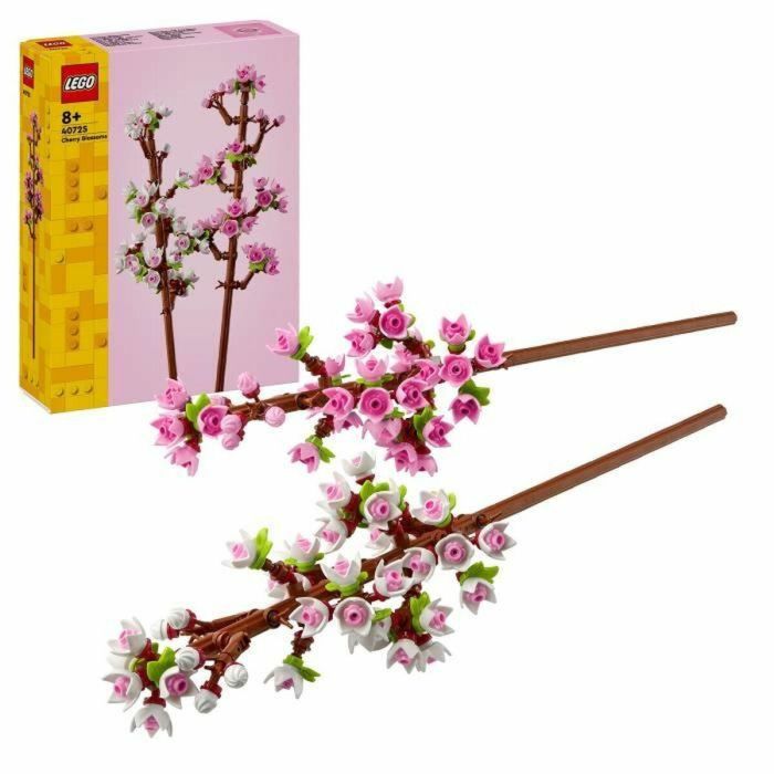 LEGO 40725 Flowers Flores de Cerezo - Set Construible 2 Ramitas Rosa y Blanco para Regalo +8 Años 4