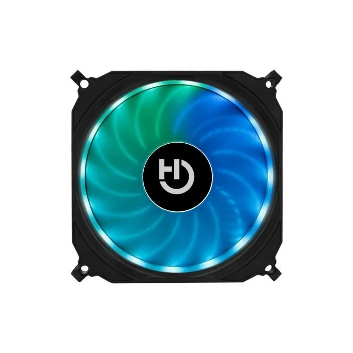 Hiditec Ventilador N10 ARGB 12cm, Refrigeración Avanzada, Flujo de Aire 53 CFM, Iluminación ARGB Uniforme, 16 dBA