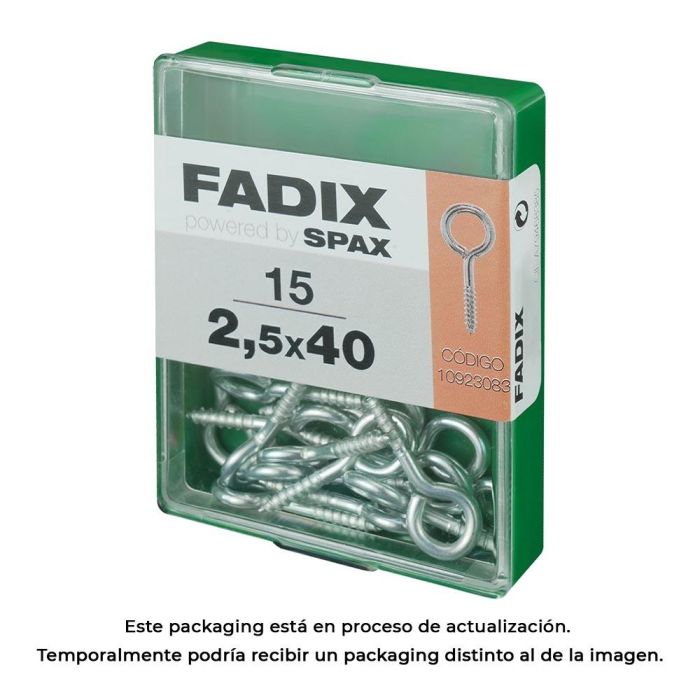 Fadix 10923083 Hembrilla cerrada zincado 2,5 x 40 mm, caja 15 uds 0 Fadix 10923083 Hembrilla cerrada zincado 2,5 x 40 mm, caja 15 uds 0