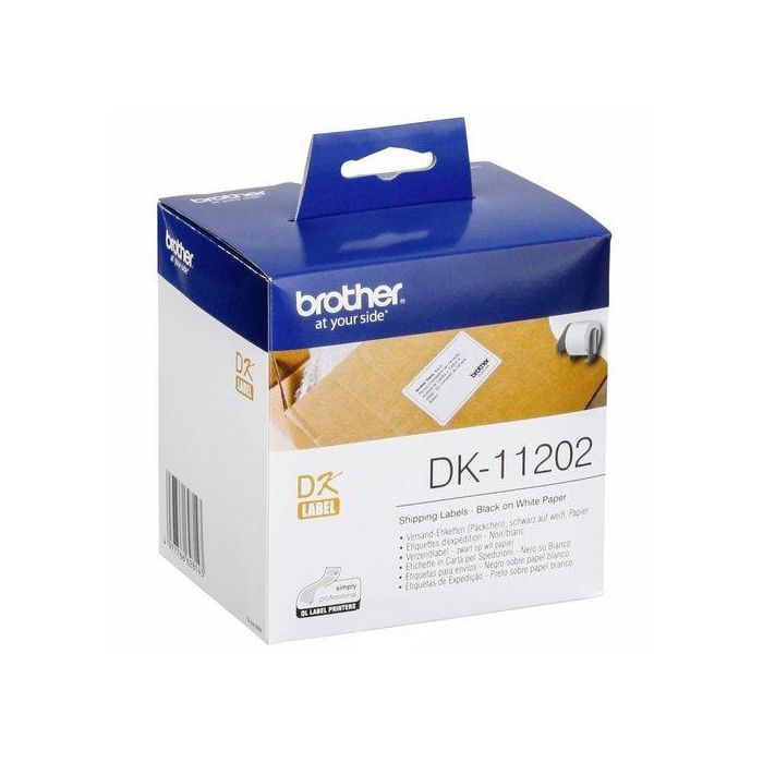 Etiquetas Brother Precortada Papel Blanco 62X100 Mm Rollo 300 Uds.Envio (Dk11202)