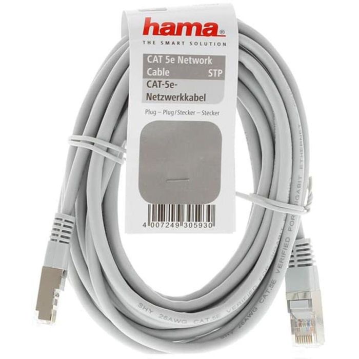Cable de Red Rígido UTP Categoría 6 Hama 00200915 Gris 1,5 m (25 Unidades) 1