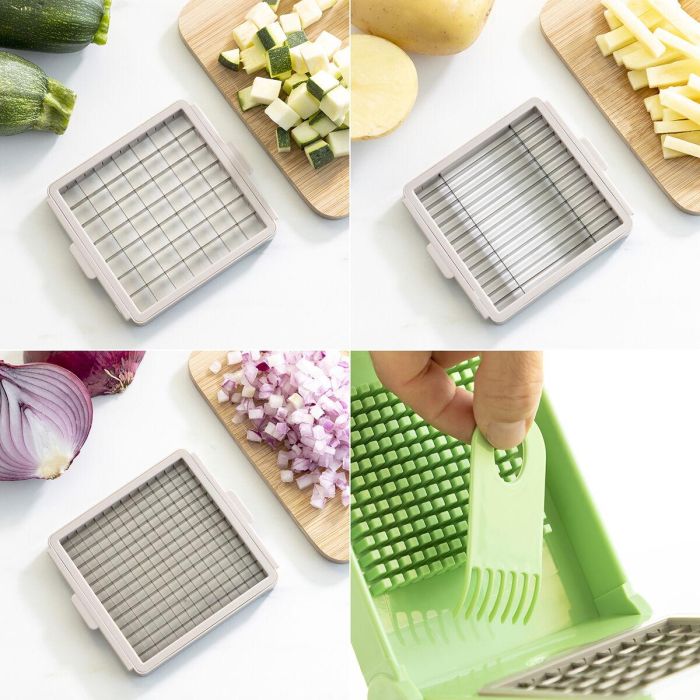 Cortador de Verduras, Rallador y Mandolina con Recetas y Accesorios 7 en 1 Choppie Expert InnovaGoods 5 Cortador de Verduras, Rallador y Mandolina con Recetas y Accesorios 7 en 1 Choppie Expert InnovaGoods 5