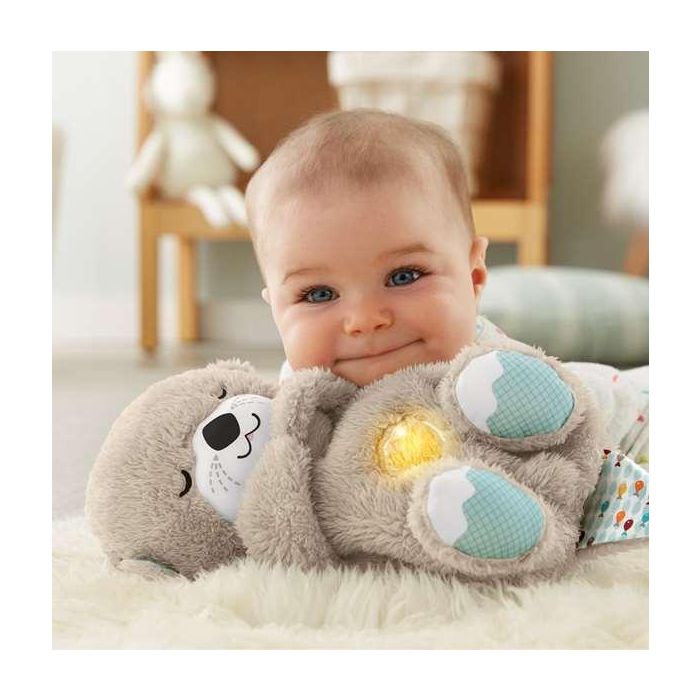Mattel Peluche Nutria Relajación Hora de Dormir, Sonidos Relajantes y Movimiento Barriga para Bebés desde 1 Mes, Pilas AA Incluidas 5
