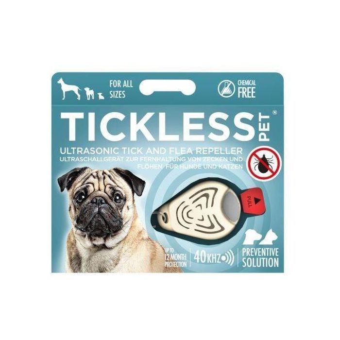 Tickless AUC5999566451010 Repelente de garrapatas y pulgas para mascotas a pilas - Beige 2