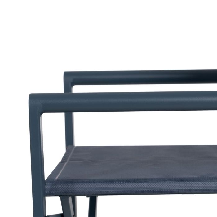 Silla Director Azul Aluminio-Textileno 56 X 53 X 84 cm