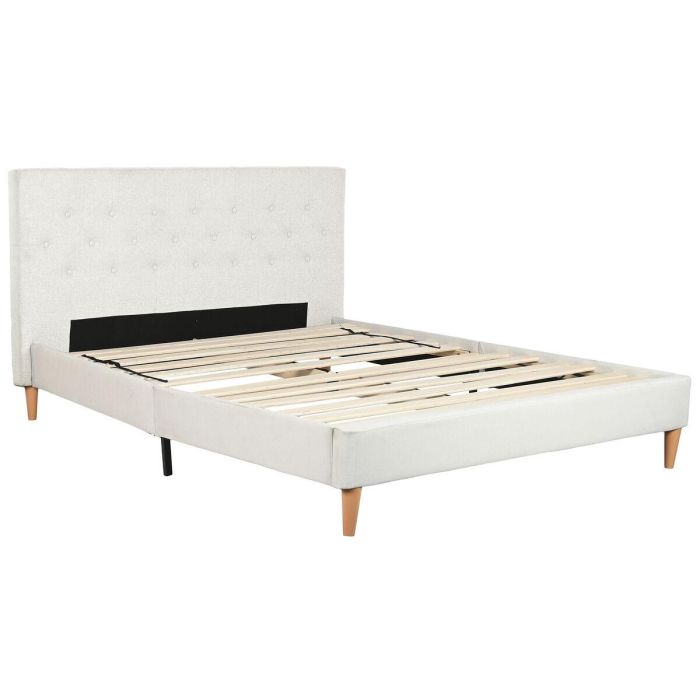 DKD Home Decor Cama Urban Crudo 219x104x170 cm para colchón de 150x200 de Poliéster y Madera