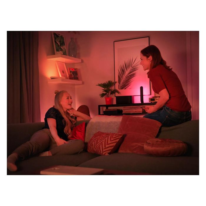 Philips HUE Play Barra de Luces LED Inteligente Extensión Negro, Regulable, Luz Blanca 4