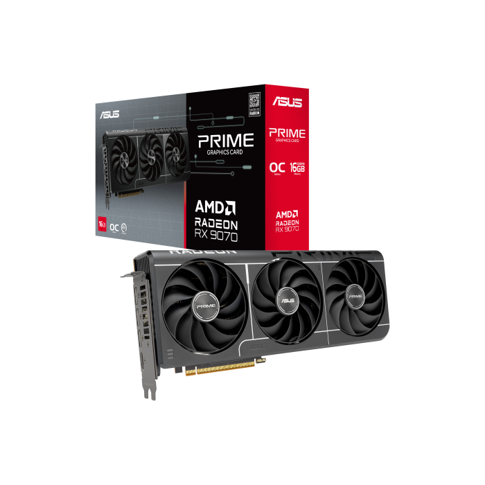 ASUS Tarjeta Gráfica Radeon RX 9070 16GB GDDR6 OC Edition -RX9070-O16G-EVO 12
